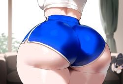 ai_generated ass ass_focus big_ass big_breasts big_butt big_thighs bubble_ass bubble_butt cleavage close-up crop_top curvy curvy_hips curvy_thighs dijiai dolphin_shorts fat_ass focus from_front_position front_view hololive hololive_english hourglass_figure looking_at_viewer massive_ass massive_butt nsfw ouro_kronii portrait round_ass round_butt tank_top thick thick_ass thick_butt thick_legs thick_thighs thighs wide_hips