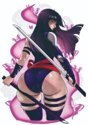 1girls absurd_res ass female female_focus female_only hi_res large_ass light-skinned_female light_skin looking_at_viewer looking_back marvel marvel_rivals nero_undead neroundead psylocke psylocke_(marvel_rivals) solo thighs