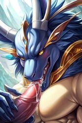 ai_generated cum cum_in_mouth erect_penis erection multicolored_body multiple_males naked_male nude_male yu-gi-oh!