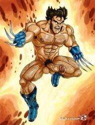 balls bara big_penis body_hair boner erection galaxycoop james_howlett male male_only marvel marvel_comics muscles muscular nude penis sideburns solo solo_male wolverine_(x-men) x-men