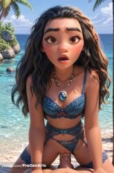 1boy 1boy1girl 1girls ai_generated artist_name beach black_hair blue_bra blue_panties blue_thighhighs bra breasts brown_eyes cleavage clothing_aside collarbone cowgirl_position cowgirl_position dark_skin day disney disney_princess garter_belt hi_res jewelry lingerie lips long_hair looking_at_viewer moana moana_2 moana_waialiki navel necklace ocean open_mouth outdoors palm_tree panties panties_aside pendant penis pov progenarts pussy sex sky small_breasts solo_focus straddling straight thick_eyebrows thighhighs tree uncensored underwear underwear_only vaginal_penetration vaginal_penetration vaginal_sex veins veiny_penis water