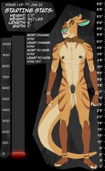 1boy abs animal_genitalia anthro barefoot belly belt blue_nose collar english_text humanoid_penis kangaroo kihuotter looking_at_viewer mae male male_only mammal marsupial muscular pecs penis scale simple_background solo text vein veiny_penis yellow_eyes