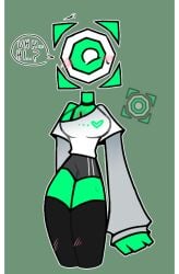 blush breasts cube_head cube_humanoid female female_only fempesta genderswap_(mtf) geometry_dash no_sex npesta reference_image rule_63 text text_bubble white_shirt youtube youtuber