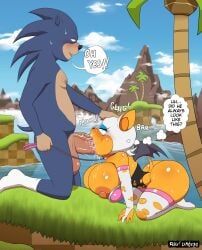 bat big_breasts blowjob breasts hedgehog nipples paul_undead rouge_the_bat sonic_(series) sonic_the_hedgehog sonic_the_hedgehog_(series) tears text torn_clothes ugly_sonic