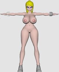 3d female kid_kaos metroid nintendo samus_aran solo wip