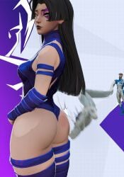 1girls ass ass_focus ass_slap big_ass bubble_butt fantastic_four female female_focus kennedyd3d marvel marvel_rivals psylocke psylocke_(marvel_rivals) reed_richards sai_(marvel) slap slapping_ass slapping_butt vengeance_psylocke