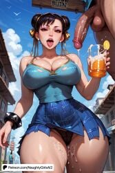 ai_generated big_breasts brown_hair chun-li double_bun hair_bun mature mature_female milf naughtygirlsai street_fighter thick_thighs