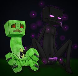 2boys anus creeper duo enderman gay handjob interspecies male male_only minecraft penis testicles unusual_penis xankragoc yaoi