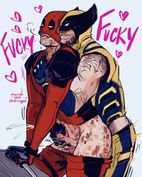 anal anal_sex balls bara body_hair boner costume cum deadpool deadpool_&_wolverine_(2024) erection gay handjob james_howlett male male_only marvel marvel_comics muscles muscular orgasm penis ponderosa sex sideburns wade_wilson wolverine_(x-men) x-men