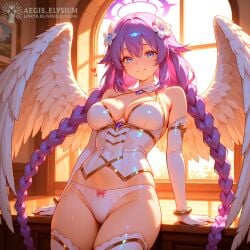 1girls 2025 absurdly_long_hair aegis_elysium ai_edit ai_generated angel angel_halo angel_wings angelical bed blue_eyes blush blushing_at_viewer blushing_female braids breasts brush bush choujigen_game_neptune cleavage compile_heart costume edited edited_ai edited_art edited_image elbow_gloves fantasy female female_focus female_only gloves hair_ornament halo headpiece hi_res high_quality high_res high_resolution highleg highleg_leotard huge_breasts hyperdimension_neptunia hyperdimension_neptunia_the_animation idea_factory indoor indoors large_breasts leaf leaning_backward leaves leotard long_hair neptune_(neptunia) neptunia_(series) portrait purple_eyes purple_hair purple_heart_(neptunia) ring room shiny shiny_skin shy sitting sitting_on_bed skindentation smile smiling_at_viewer solo solo_focus table thick thick_breasts thick_thighs thighhighs thighs tiara very_long_hair wall wallpaper wardrobe watermark window windows wings