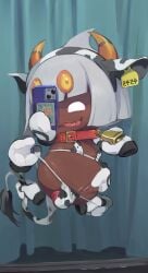 absurd_res arachnid bell_collar bikini chubby_male cow_ears cow_print_bikini cow_tail cuntboy ear_tag gay hi_res kirby_(series) kirby_air_riders kirby_triple_deluxe male_only mirror_selfie nintendo not_my_art panties phone pulling_panties selfie selfie_pose slutboy slutty_body taranza teasing_pose tongue_out twink vagina