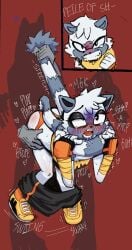 /// 1boy 1girls altcat ambiguous_species angry anthro asphyxiation ass ass_up assisted_exposure bodily_fluids carrying carrying_partner choking clothed clothed_sex clothing comic dangling dialogue drip_(sound_effect) duo english_text exhibitionism female fluffy fluffy_tail forced gritted_teeth hi_res idw_publishing instant_loss instant_loss_2koma male male/female orientation_play_(lore) panties_aside pants_down pantsing partially_clothed plap plap_(sound) rape saliva sega sonic_(series) sonic_the_hedgehog_(comics) sonic_the_hedgehog_(idw) sonic_the_hedgehog_(series) sweat tail tail_pull tangle_the_lemur tears text