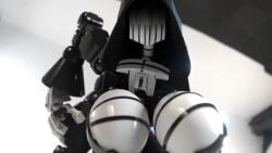 3d 3d_animation bending_forward bending_over big_ass big_breasts bionicle blender boob_window bouncing_breasts breast_jiggle ceno02 cloak dawnofnssd domna_echelle exposed_breasts exposing_breasts exposing_self joints massive_breasts no_sound oc original_character showing_ass showing_breasts stop_motion tagme turned_around video white_background
