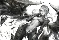 1girls ai_art ai_assisted ai_generated aisei angel angel_girl angel_wings ass biting biting_finger bodysuit breasts child_bearing_hips curvaceous curvaceous_ass curvaceous_body curvaceous_female curvaceous_figure curvaceous_hips curvaceous_thighs curvy curvy_body curvy_female curvy_figure curvy_hips curvy_thighs dramatic_pose elite_ball_knowledge fallen fallen_angel feathered_wings feathers female female_focus functionally_nude functionally_nude_female inspired_by_music_album kayle kurwa_jak_naprawić_samochód_humor1pl league_of_legends league_of_legends:_wild_rift monochrome monochrome_background music reference riot_games ripped_bodysuit ripped_clothing ripped_pants seductive seductive_look sexy sexy_body sexy_pose thick thick_hips thick_legs waifu