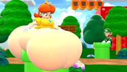 1boy 1girls 3d allstarman animated belly fart fart_cloud fart_fetish farting female fetish huge_belly hyper hyper_belly luigi male mario_(series) massive_belly morbidly_obese morbidly_obese_female nintendo obese obese_female overweight overweight_female pipe princess_daisy sound sound_effects sound_warning source_filmmaker stuck stuck_in_pipe super_mario_bros. tagme video warp_pipe