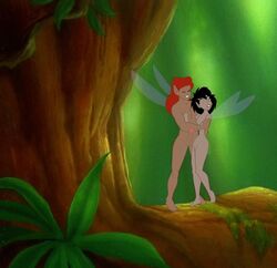 black_hair crysta edit erection fairy ferngully hugging nude penis photoshop pips red_hair romantic straight testicles