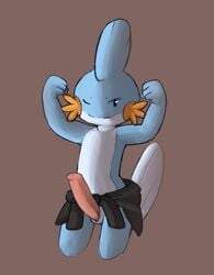 animal_genitalia anthro big_penis flexing genital_slit luke_the_mudkip male_only moonlight-kat mudkip nintendo one_eye_closed penis pokemon pokemon_(species) slit solo video_games wink