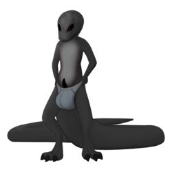 1boy 2016 3_toes anthro balls big_balls big_tail bulge claws clothing hi_res huge_balls hyper hyper_balls kodus male male_only original original_character penis reptile rhen scalie simple_background snake solo toe_claws toes underwear