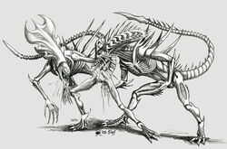 2002 alien alien_(franchise) female fingering male masturbation pencil_(artwork) penetration penile_masturbation pussy raised_tail s'liithsss slof traditional_media_(artwork) xenomorph xenomorph_queen