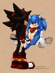 anthro cum duo fur furry_ears furry_tail hedgehog kushpin male mammal sex shadistic shadow_the_hedgehog simple_background sonic_(series) sonic_boom sonic_the_hedgehog tail yaoi