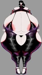 1girls breasts enormous_breasts female gore_(gorestuffed) gorestuffed heels huge_thighs hyper_breasts latex pussy racing_suit thick_thighs thighs