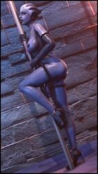 3d 3d_(artwork) asari foab30 futa_only futanari liara_t'soni mass_effect stripper_pole