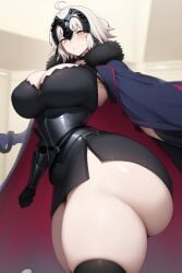 ai_generated big_ass big_breasts big_butt blush cleavage fat_ass fate/grand_order fate_(series) goldencum34 huge_butt huge_cock jeanne_alter looking_at_viewer thick_thighs