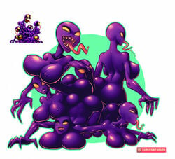 ass big_ass big_breasts breasts goo goo_girl monster mud_bog_monster nipples shantae slime_girl smooth_skin supersatanson