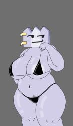 battle_for_dream_island big_breasts bikini female gaty_(bfdi) object_shows pubic_hair thick_thighs