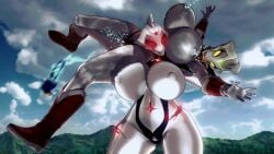 3d alien alien_girl alien_humanoid breasts erect_nipples female galactic_art humanoid large_breasts nipples original original_character squirting thick_thighs thighs ultraman_(franchise) ultrawoman