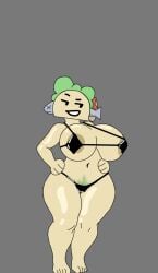 battle_for_dream_island bfb bfdi big_breasts big_thighs bikini female object_show object_shows pubic_hair taco_(bfdi) thick_thighs