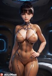 1girls ai_generated aliusnext android ass big_ass big_breasts black_hair bodysuit breasts cyborg eve_(stellar_blade) female high_quality high_resolution highres huge_ass huge_breasts light-skinned_female light_skin long_hair patreon stellar_blade