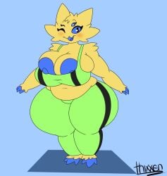 big_breasts breasts cleavage female furry furry_female furry_only huge_breasts joltik nipples pokemon pokemon_(species) tagme thick_thighs thixxen wide_hips