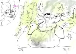 1boy 1boy1girl 1female 1furry 1girls 1male 2d 2d_(artwork) 2d_artwork big_breasts big_bulge breasts bulge chubby chubby_male drugs female fur furry happy_trail hyper hyper_penis oc open_mouth original_character ozzy_(yobaba) penis phone precum smoke stoned tagme taking_picture talking text weed yobaba