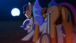 2016 animated anus ass bat_pony bat_wings blue_eyes blush closed_eyes equine fantasyblade female feral friendship_is_magic handicapped male mammal membranous_wings mlp my_little_pony night penetration pussy sex straight vaginal_penetration wings