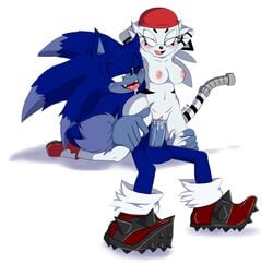 anthro bluechika breasts cum cum_in_pussy cum_inside feline female furry jian_the_tiger male mammal on_top reverse_cowgirl_position sex sonic_(series) sonic_the_hedgehog sonic_the_werehog straight tiger