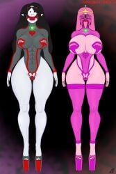:>= adventure_time big_ass big_breasts blowbot_(ibex) blowjob blowjob_face body_modification bodysuit corruption drone dronification fellatio fellatio_gesture high_heels ibex-cg ibex_(company) marceline mind_break mind_control princess_bubblegum transformation