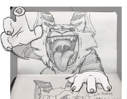 absurd_res alpha_channel anthro bodily_fluids breaking_the_fourth_wall claws drooling facial_scar finger_claws hi_res imminent_vore kled league_of_legends male mixed_media mouth_shot nommsalotl open_mouth photo_background photography_(artwork) reaching_towards_viewer riot_games saliva scar solo teeth tencent tongue vore voretober yordle