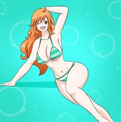 breasts female female_only long_hair nami nami_(one_piece) one_piece orange_hair post-timeskip sealllll solo swimsuit