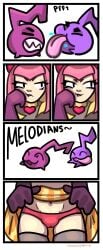 brawl_stars comic comic_page melodie_(brawl_stars) melodie_note_(brawl_stars) panties pink_hair skirt skirt_lift