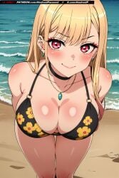 ai_generated aindroidparanoid ass bare_breasts beach big_ass big_breasts big_butt bikini blonde_hair boots breasts breasts breasts_out hourglass_figure huge_ass huge_breasts huge_butt kitagawa_marin large_ass large_breasts large_butt long_hair naked narrow_waist nipples outdoors red_eyes slim_girl sono_bisque_doll_wa_koi_wo_suru stable_diffusion straight_hair tits_out topless wide_hips