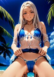 1girls ai_generated anime_coloring beach bikini edited_art female female_focus female_human female_only female_solo girlfriend legs nature naughty provocative seducing seduction seductive seductive_female sensual solo_female solo_focus solo_human tagme temptation thighs wife