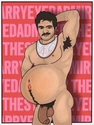 armpits bib big_navel dad_bod daddy daddy_kink gay hairy_belly hairy_body happy_trail male_only male_pregnancy male_solo mpreg pedro_pascal pregnant_male thestarry900