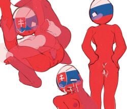 1boy1girl anus anvil_position ass austria_(countryhumans) big_breasts blush blushing breasts countryhumans countryhumans_girl cum cum_dripping cum_in_mouth cum_in_pussy cum_inside cum_on_ass eyepatch finger_in_mouth half-dressed half_naked hand_on_head hands_on_ass male/female male_penetrating missionary missionary_position nipples penis penis_in_pussy pussy pussy_juice red_body sex sleepserumm slovakia_(countryhumans) thumb_in_mouth turtleneck vaginal_penetration vaginal_sex wet_pussy white_eyes