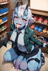 1futa ai_generated balls_bigger_than_penis big_areola big_ass big_balls big_nipples big_penis blue_oni blue_skin blush casual_exposure censored chains choker cum cum_in_mouth cum_on_face cum_on_nose cum_splatter earrings ejaculation exposed_penis flaccid flaccid_penis from_above futa_only futanari hair_between_eyes heart_tail horns hoyoverse huge_ass huge_balls huge_cock jacket jewelry looking_at_viewer messy_hair motion_lines navel nipples_visible_through_clothing on_knees oni oni_horns open_mouth penis petite piercing pleated_skirt presenting presenting_penis puffy_nipples red_eyes satisfied shinkoritl shirt sidelocks sitting skirt smile smiling sneakers solo solo_focus solo_futa soukaku spread_legs tail thick thick_thighs thigh_strap thighs tie toned waist white_hair white_shirt wide_hips zenless_zone_zero