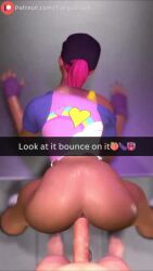 1boy 1girls 3d 9:16 animated baseball_cap beach_bomber big_ass brite_bomber dark-skinned_female dark_skin english_text epic_games fortnite fortnite:_battle_royale hetero interracial light-skinned_male light_skin longer_than_30_seconds pink_hair ponytail sex sex_from_behind snapchat sound standing standing_doggy_style standing_sex tangoblaze vertical_video video