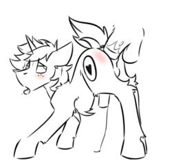 2016 anal anal_sex animated balls big_penis blush equine fan_character feral friendship_is_magic horn male mammal my_little_pony penetration penis precum ralekarts sketch tongue tongue_out unicorn yaoi