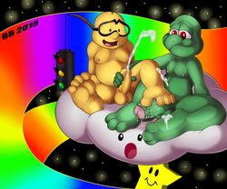 2015 blackbear ket_ralus_(character) koopa lakitu male mario_(series) mario_kart nintendo rainbow_road scalie tortavi video_games yaoi