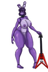 alt alternate_version_at_source big_breasts bonnie_(fnaf) completely_nude five_nights_at_freddy's guitar huge_breasts hxveuseenmypen large_breasts massive_breasts nude nude_female robot robot_girl rule_63 solo thick_thighs voluptuous voluptuous_female