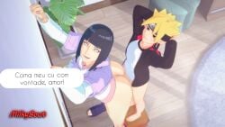 1boy 1girls 3d age_difference ass boruto:_naruto_next_generations hyuuga_hinata incest milkybout mother mother_and_son naruto naruto_(series) no_panties penetration sex son uzumaki_boruto